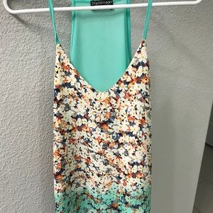Strappy floral tank